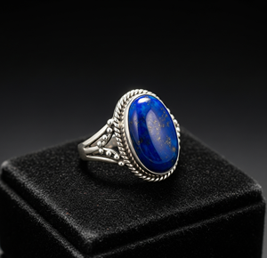 Handcrafted <b>Lapis</b> <b>Lazuli</b> <b>Ring</b> Jewelry Hot Sale Women's Fashion <b>Ring</b> with 925 Silver Band Custom Party Gift OEM Available - Product Image 2