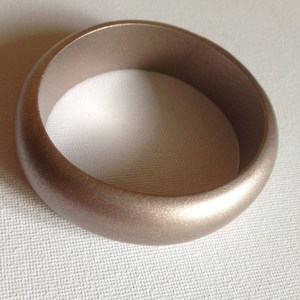 Women's Classic Wooden Cuff <b>Bangle</b> <b>Bracelet</b> with Imitation Pearl Round Shape Smooth Finish for Party Occasions - Product Image 2