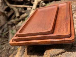 ถาดเสิร์ฟไม้ทำมือสุดหรูพร้อมบล็อกสับสุดหรู Meena - Product Image 2