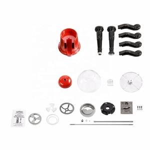Kwang Hsieh 12" Red Vintage Old Fashioned Gumball <b>Machine</b> Aluminum Alloy Glass Globe 2 LBS Capacity Food Grade Manual Bulk Whole - Product Image 5