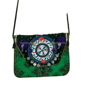 Bolso de Mano Bohemio con Cuentas para Fiesta de Noche, Bolso de Mano con Bordado Estampado de Caramelo para Mujer - Product Image 1
