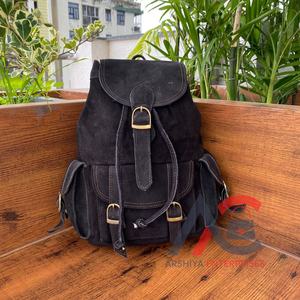 Large Capacity Suede Leather Backpacks <b>for</b> <b>Men</b> & Women School <b>Bags</b> Vintage Drawstring Daypack High Quality Laptop Backpack <b>Bags</b> - Product Image 1