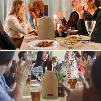 Seau refroidisseur de vin et de bière isolé pour bouteille de style vintage avec manchon réutilisable pour la fête pour garder le champagne au froid