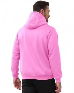 Sudadera con Capucha Amarilla para Hombre, con Cierre, de Felpa, Corte Regular, Color Sólido, para Otoño - Product Image 4