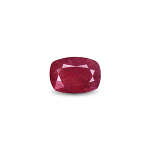 Pierre précieuse naturelle en rubis rouge facetté taille émeraude de 4,7 carats (8 mm x 1,5 mm, traité thermiquement, trou de 1 mm) - Product Image 1