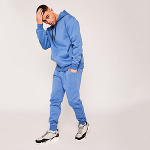 ผู้ผลิตขายส่งชุดวอร์มผู้ชายสำหรับฤดูหนาว ปักโลโก้ได้ตามต้องการ ผ้าฝ้าย 100% ซับในขนแกะ สวมใส่สบาย ชุดลำลองสำหรับเล่นกีฬา เสื้อแจ็คเก็ตและกางเกง - Product Image 5