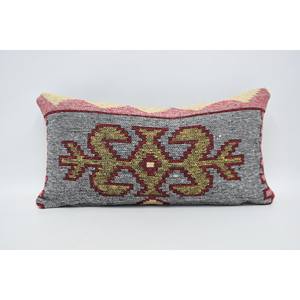 หมอนขนสัตว์สีส้มลายดอกไม้และเรขาคณิตวินเทจ12X24นิ้วสไตล์ดั้งเดิมหรูหราสำหรับห้องนั่งเล่นใช้ในบ้าน - Product Image 5