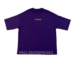 T-shirt Homme Col Montant Oversize en Molleton 100% Coton Lourd de Haute Qualité avec Motif Sérigraphié Anti-Boulochage - Product Image 1