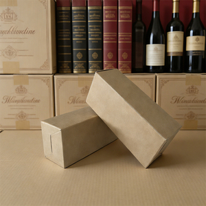 Factory direct eco friendly corrugated <b>paper</b> red wine packaging <b>boxes</b> with <b>paper</b> bags full custom printed wine bottle gift <b>boxes</b> - Product Image 6