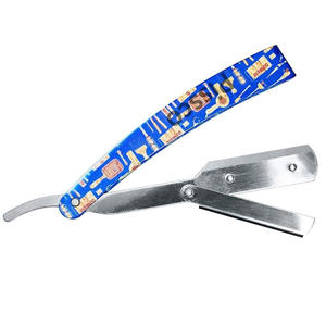 Rasoir pliant professionnel pour barbe, sourcils et cheveux – Couteau de barbier droit en acier inoxydable pour hommes - Product Image 3