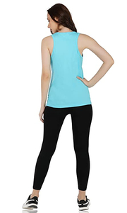 เสื้อกล้ามแขนกุดผ้าฝ้ายสำหรับผู้หญิงเสื้อออกกำลังกายด้านหลัง2025มีโครงพิมพ์ลายโลโก้ออกแบบได้ตามต้องการสำหรับฤดูร้อน - Product Image 5