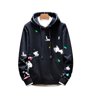 Sudadera con capucha de lana de gran tamaño para hombre, sudadera de algodón de invierno de talla grande con logotipo personalizado, stock en blanco de alta calidad - Product Image 4