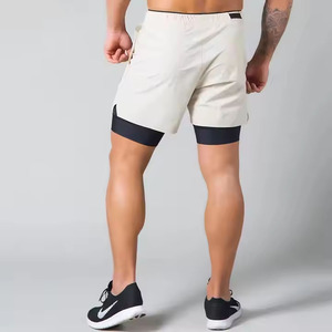 Pantalones Cortos Deportivos Casuales para Hombre, 100% Poliéster, Ecológicos, 2 en 1, con Cordón, Transpirables, Resistentes al Viento, de Secado Rápido, Anti-UV - Product Image 2