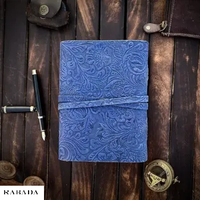 Journal relié jardin fleur en relief à la main Deckle bord papier livre d'ombres Grimoire Journal sorcière sort livre