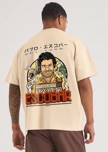 Camiseta de gran tamaño con logotipo personalizado de media manga para hombre, Camiseta estampada de gran tamaño para hombre de verdadero villano, ropa de calle de tela, estilo Regular Fit - Product Image 5