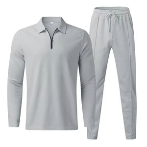 Chándal de hombre con cremallera para hombre, cortavientos de dos piezas con logotipo, duradero, sin costuras, de talla grande, entrenamiento físico, correr, trotar - Product Image 3