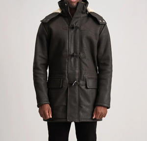 Veste bomber en cuir de haute qualité avec logo personnalisé de la meilleure qualité, col montant surdimensionné, imperméable et respirante pour hommes - Product Image 1