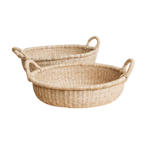 High Quality Handmade Eco-Friendly Luxury Rectangle Wicker <b>Rattan</b> <b>Storage</b> <b>Basket</b> Handles Multi-Purpose Kitchen Living Room Use - Product Image 1