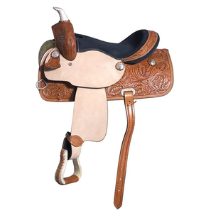 Selle de cheval western personnalisée en gros, confortable, pour la course de barils, le plaisir, la randonnée, en cuir, toutes tailles, qualité excellente - Product Image 2