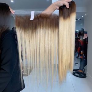 Pelo fino de bebé de la más alta calidad hueso recto personalizar Color Frontal y paquetes para hacer pelucas de pelo vietnamita real 2025 - Product Image 4