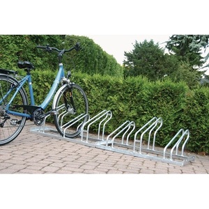 Soporte para Bicicletas Galvanizado de 2 Lados y 90 Grados con 10 Distancias entre Ruedas, Desmontado para Fácil Fijación - Product Image 1