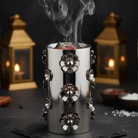 Nouveauté : brûleur d'encens en bois de santal aromatique poli, décoratif, en métal durable, fait à la main, pour la maison, l'hôtel, le restaurant, style antique