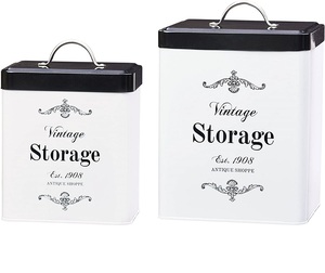 <b>Set</b> of 4 Gold Copper Kitchen Storage <b>Canister</b> with wood lid Vintage Home Metal Storage <b>Canister</b> - Product Image 2