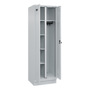 C+P Armadio per Prodotti per la Pulizia Cabo-Plus, 600 x 500 x 1950 mm, grigio, con base - Product Image 1