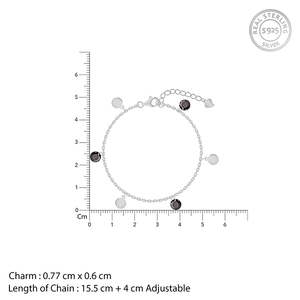 Silver Dazzle Dot Fashion Charm pour bracelets Design élégant Dot pour améliorer votre style - Product Image 2