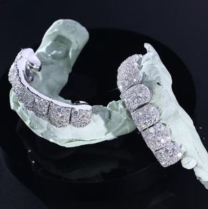 VVS Moissanite โรสโกลด์หรูหรา gillz 8x8ฟันเครื่องประดับ - Product Image 2