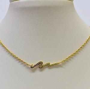 สร้อยคอเงินแท้ S925 ชุบทอง 14K ดีไซน์ทันสมัย ประดับด้วยพลอยอะเมทิสต์สีชมพู โทแพซสีฟ้า และเพชรคิวบิกเซอร์โคเนีย สามารถปรับแต่งได้สำหรับขายปลีก รับผลิตแบบ OEM ODM - Product Image 1