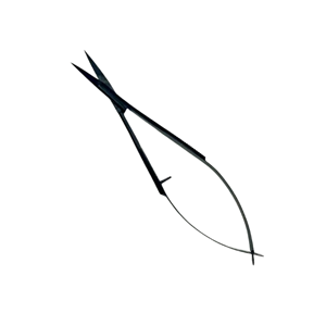 Tijeras Manuales de Acero Inoxidable Negro TARIQXPORT con Hoja Recta y Punta Afilada para Cuidado de Cejas y Cutículas (Para Diestros) - Product Image 1