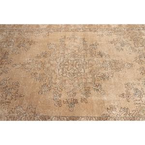 Grand tapis vintage, tapis turc de 6,46 x 9,9 pieds, tapis brun en laine - Product Image 5
