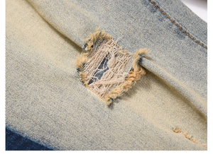 Pantalones Vaqueros de Pierna Recta para Hombre, Estilo Urbano, Desgastados, Holgados, Bordados, Estilo Hip Hop, Primavera 2025 - Product Image 6