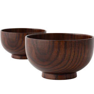 Prix plat de bol de riz en bois de produit original écologique de forme ronde naturelle pour le dessus de Table servant des fournitures en vrac de l'Inde - Product Image 5