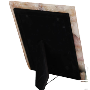 Cadre photo en marbre de quartz de miel, cadre photo en marbre brun vintage, cadres en marbre antique - Product Image 3