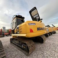 Excavatrice sur chenilles hydraulique Komatsu PC160 d'occasion à faible nombre d'heures de fonctionnement, avec pompe hydraulique, moteur et boîte de vitesses, pour travaux de terrassement de taille moyenne