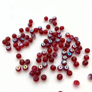 Cuentas espaciadoras de cristal checo con acabado AB rojo azul arándano transparente (3x4mm) Cuentas sueltas de cristal de 8mm para proyectos artesanales decoración del hogar - Product Image 3