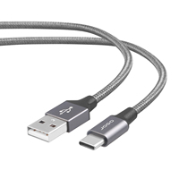 Câble USB 3.1 Type-C 60W 5Gbps en cuivre pur tressé en nylon pour la charge rapide 3A des mobiles et des disques durs