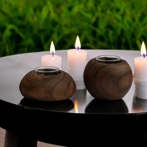 Charming Wooden <b>Tealight</b> <b>Holder</b> for Festive Decorations and Enhancing Candlelight Display at Best Prices From India - Product Image 4