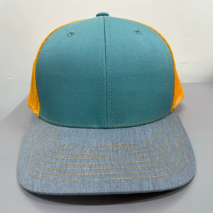 Meilleure vente casquette vierge chapeaux de camionneur à profil moyen de couleur unie avec logo personnalisé casquettes de sport en forme de tissu de coton de haute qualité - Product Image 1