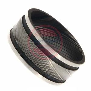 Anillos de acero de Damasco para hombres y mujeres Anillos de acero de Damasco de alta calidad - Product Image 4