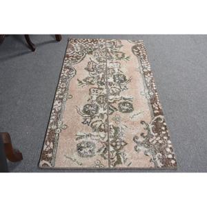 พรมวินเทจขนาดเล็ก 2.3x4.1 ฟุต (71x124 ซม.) พรมสีน้ำตาลสไตล์ตุรกีตะวันตกเฉียงใต้ - Product Image 3