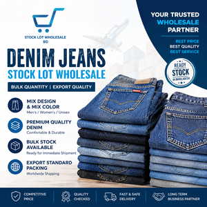 <b>Men</b>’s Export Quality Blue <b>Denim</b> Jeans Bulk Wholesale Manufacturer Bangladesh Global Apparel Stock Lot BD Supplier Low MOQ <b>Denim</b> - Product Image 4
