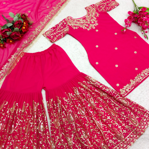 Hermoso Top de Boda-Sarara Con Dupatta - Product Image 3