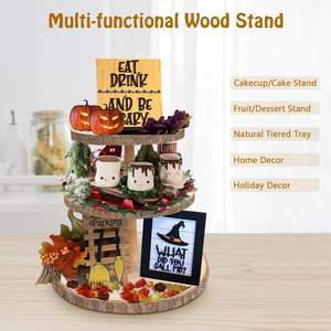 Support à Cupcake 3 niveaux support à Cupcake plateau à plusieurs niveaux en bois support à Cupcake rustique pour fête/mariage/anniversaire/bébé douche/décor - Product Image 6