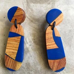 Pendientes Minimalistas de Madera Natural y Resina, Regalos para Niñas, Regalos para Bodas y Cumpleaños, Calidad Premium al Mejor Precio - Product Image 1