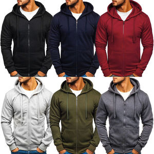 Fabricante OEM, Sudadera con Capucha y Cremallera para Hombre, Mezcla de Poliéster/Algodón, de Alta Calidad, Lisa, Estilo Urbano, Chaqueta con Logotipo Personalizado, Transpirable - Product Image 6