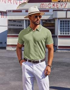 Polos à rayures pour hommes OEM à manches courtes confortables et à porter au quotidien, parfaits pour les marques et les magasins de détail - Product Image 4