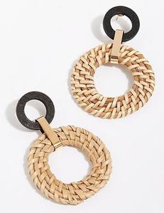 Best Price Hot Selling Unique Bohemian Eco-friendly Lightweight Vietnam <b>Beach</b> Rattan Drop Earing for Women's Beauty and Gift - Product Image 1